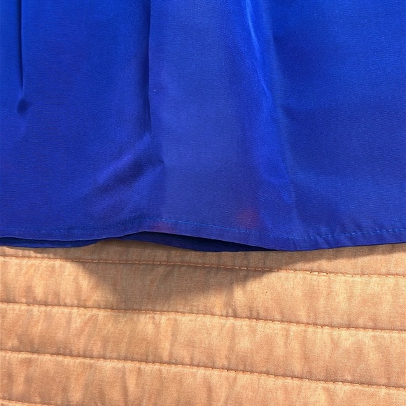 Vintage 80s Gunne Sax Blue Midi A-Line Pleated Taffeta Skirt size 7 or small - Picture 12 of 14